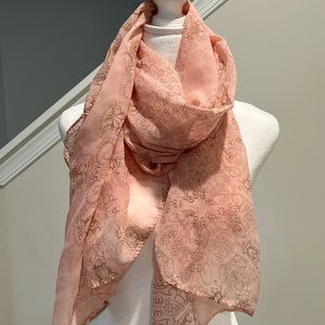 Pink and Gold Scarf - Lightweight